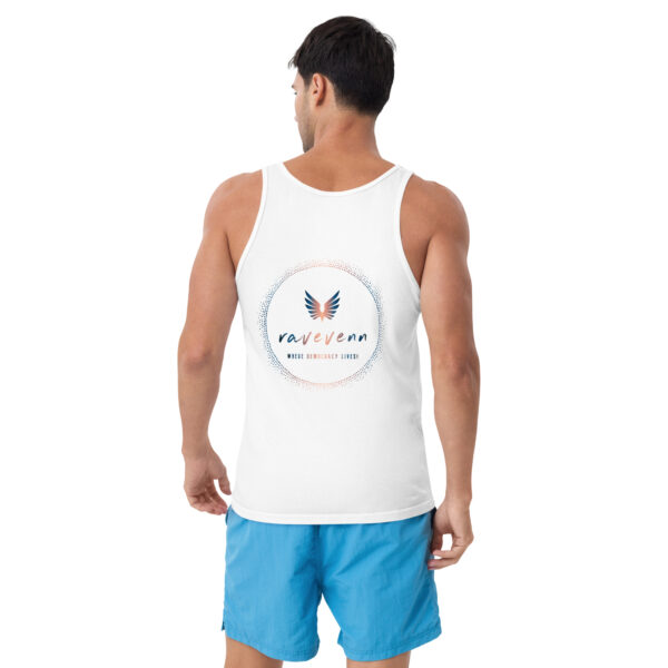 RaveVenn "Whatchu RaveVenn About?" White Men's Tank Top - Image 5