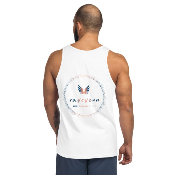 RaveVenn "Whatchu RaveVenn About?" White Men's Tank Top - Image 6