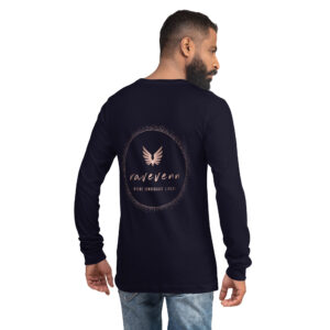 RaveVenn "Whatchu RaveVenn About? Unisex Long Sleeve Tee in Navy