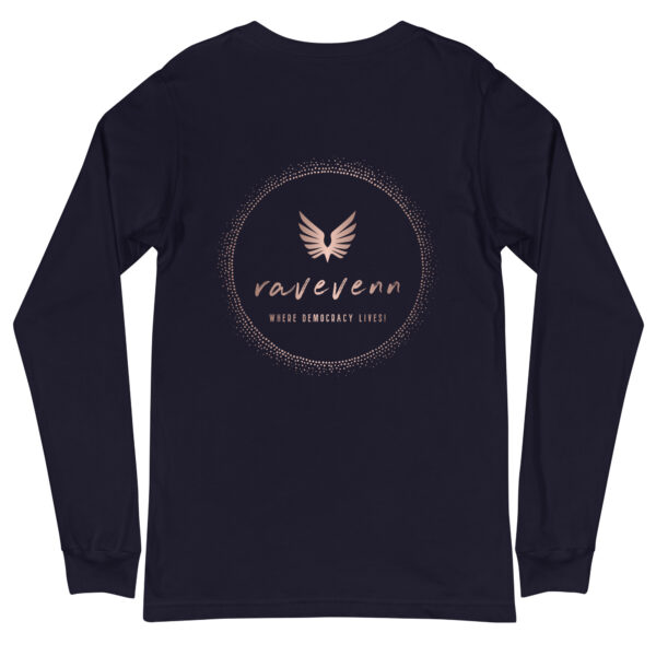 RaveVenn "Whatchu RaveVenn About? Unisex Long Sleeve Tee in Navy - Image 5
