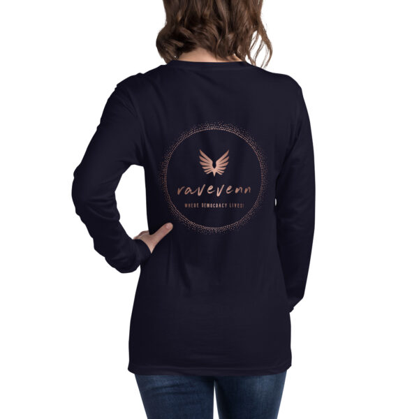 RaveVenn "Whatchu RaveVenn About? Unisex Long Sleeve Tee in Navy - Image 8
