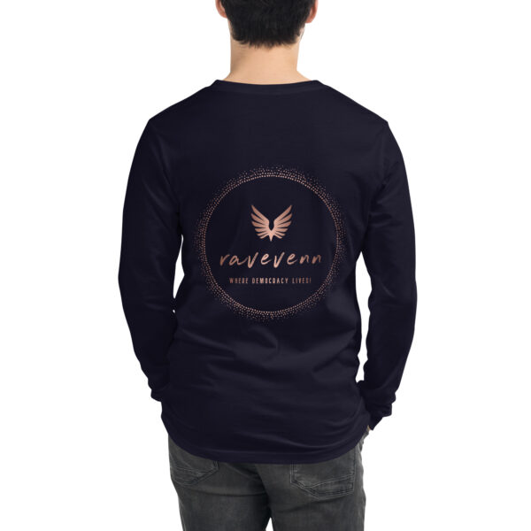 RaveVenn "Whatchu RaveVenn About? Unisex Long Sleeve Tee in Navy - Image 9