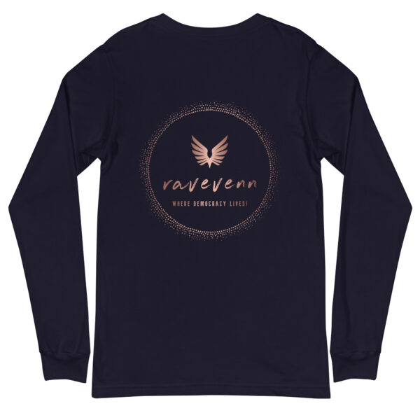 RaveVenn "Whatchu RaveVenn About? Unisex Long Sleeve Tee in Navy - Image 14