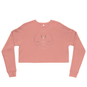 RaveVenn Logo Crop Top Sweatshirt in PeachyPeach