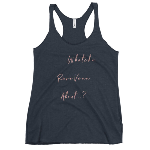 RaveVenn Logo Women's Racerback Tank in Vintage Navy - Image 2