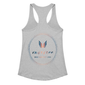 RaveVenn's "Whatchu RaveVenn About?" Logo Fitted Female Racerback Tank Top